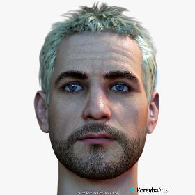 Male Head AlexV2, 12 skins 7 eye colors Real-time